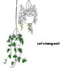 Bij- praat kaartje "Let's hang out !" 3 Orchidee-kopen.nl