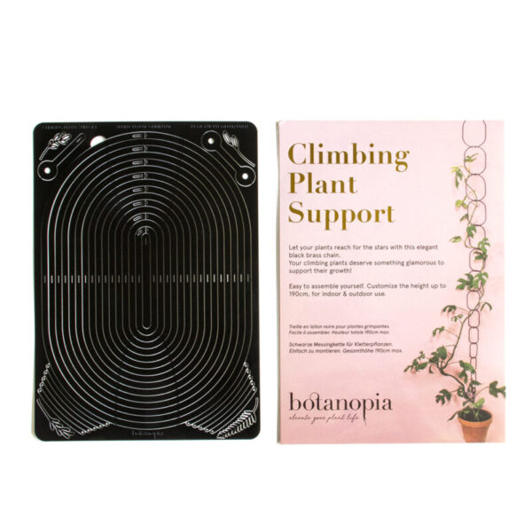 Zwarte Messing Ketting - Klimplantensteun 7 Orchidee-kopen.nl