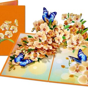 Pop-upkaart roze orchidee